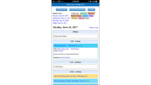 Open Source Bridge calendar on mobile (restyled)